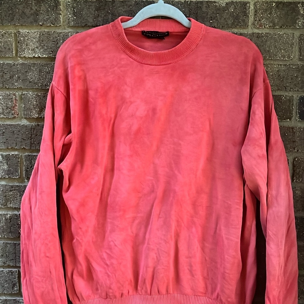 Tulliano Silk Cotton Blend Crewneck Pullover top size Large